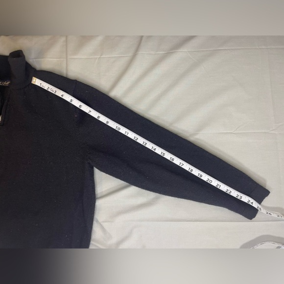 Garret Scott Sweater Mens Large Merino Wool Extra Fine Quarter Zip - Picture 5 of 6